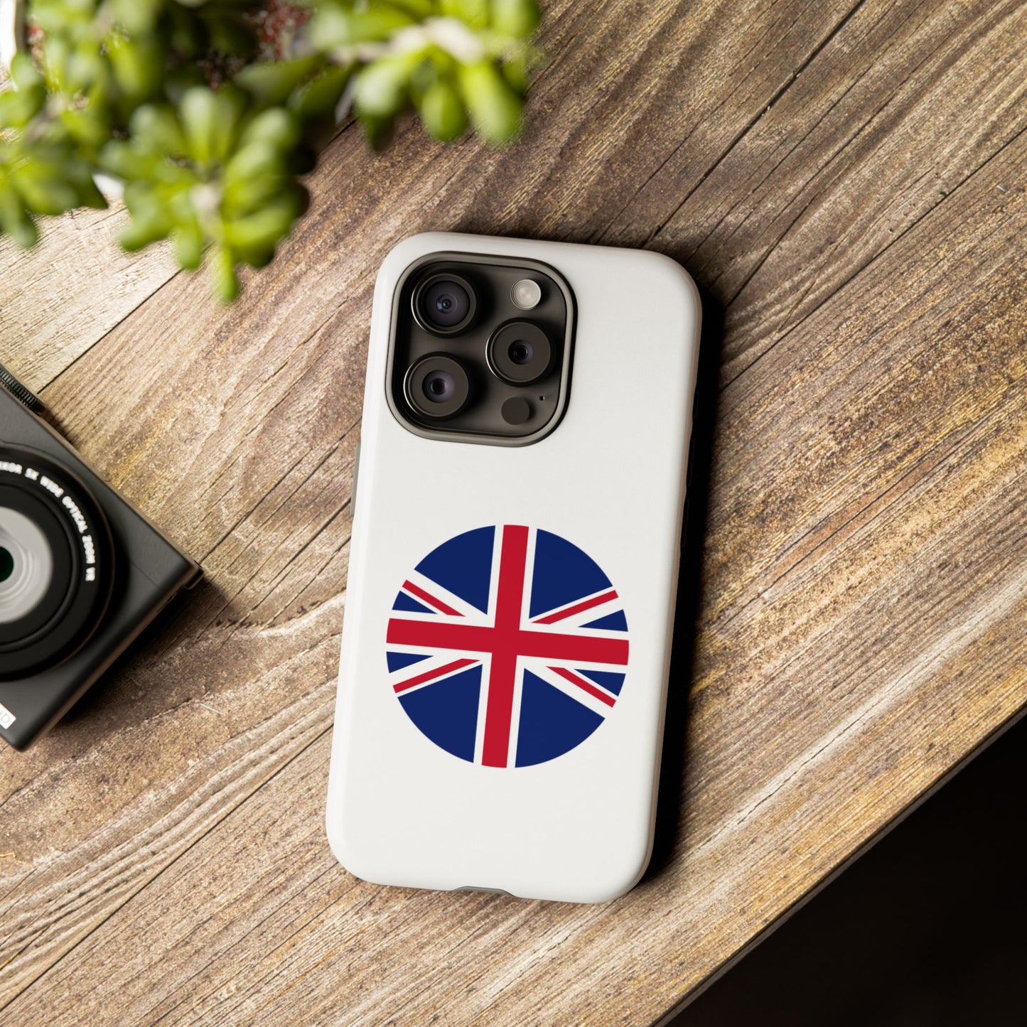 Circular UK Flag iPhone Case (Tough Case model series 15) by TokyoBill