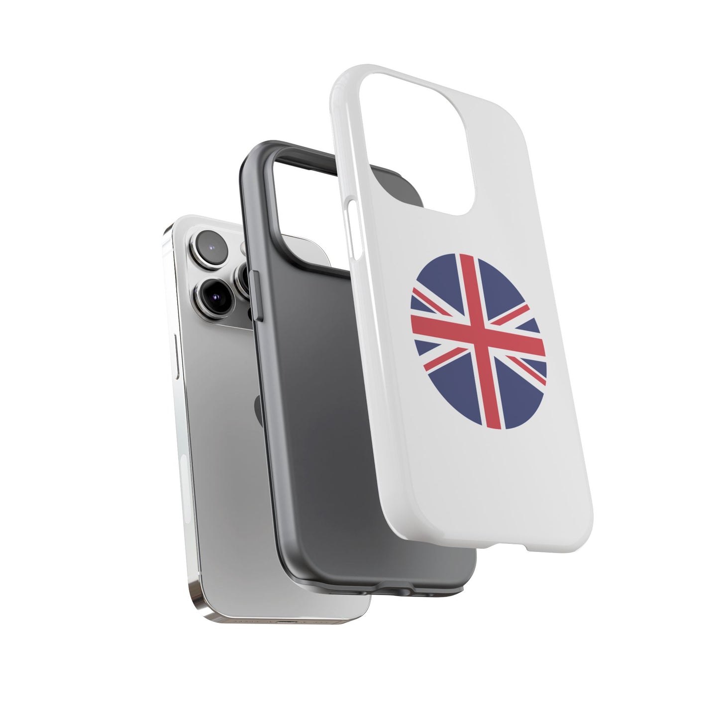 Circular UK Flag iPhone Case (Tough Case model series 14) by TokyoBill