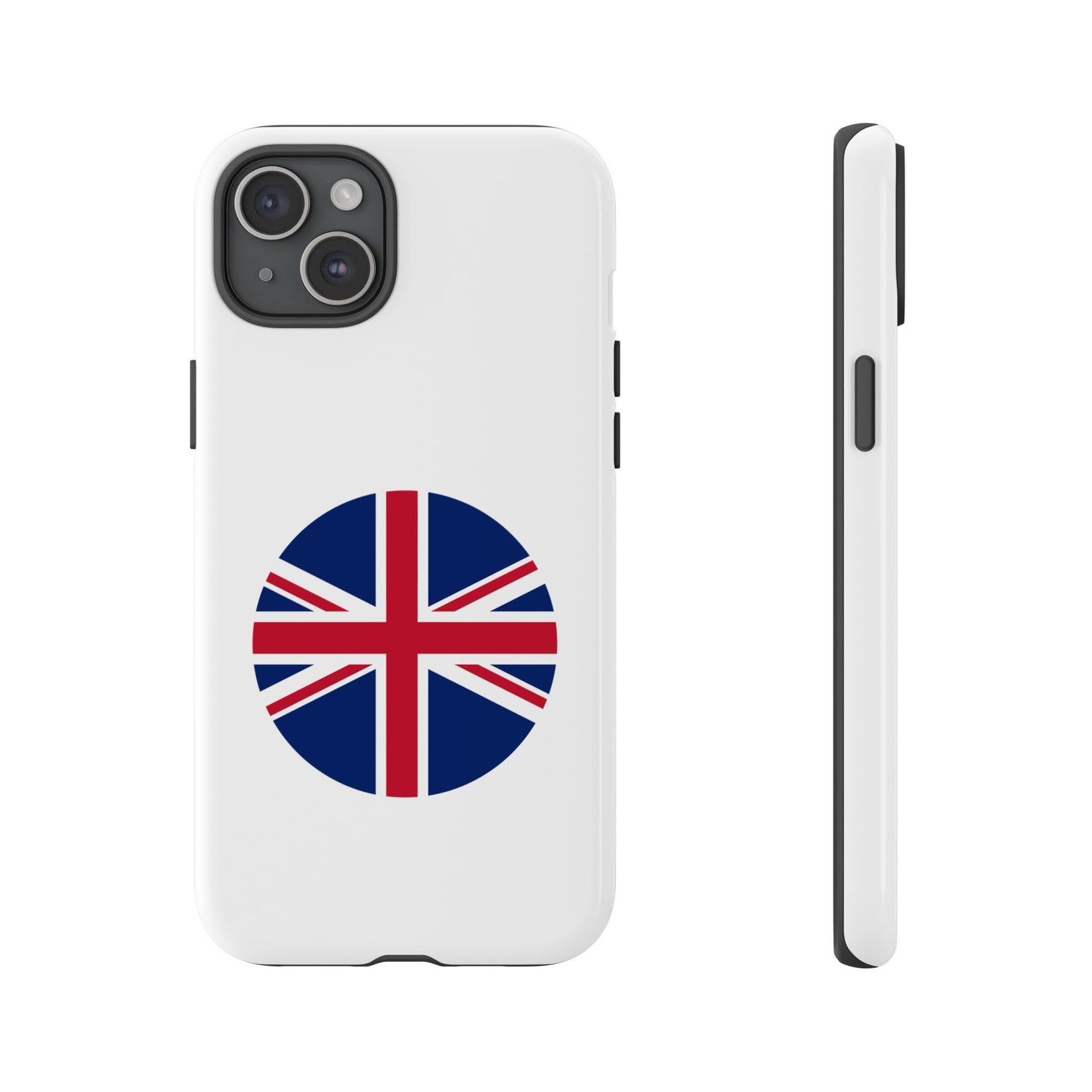 Circular UK Flag iPhone Case (Tough Case model series 15) by TokyoBill