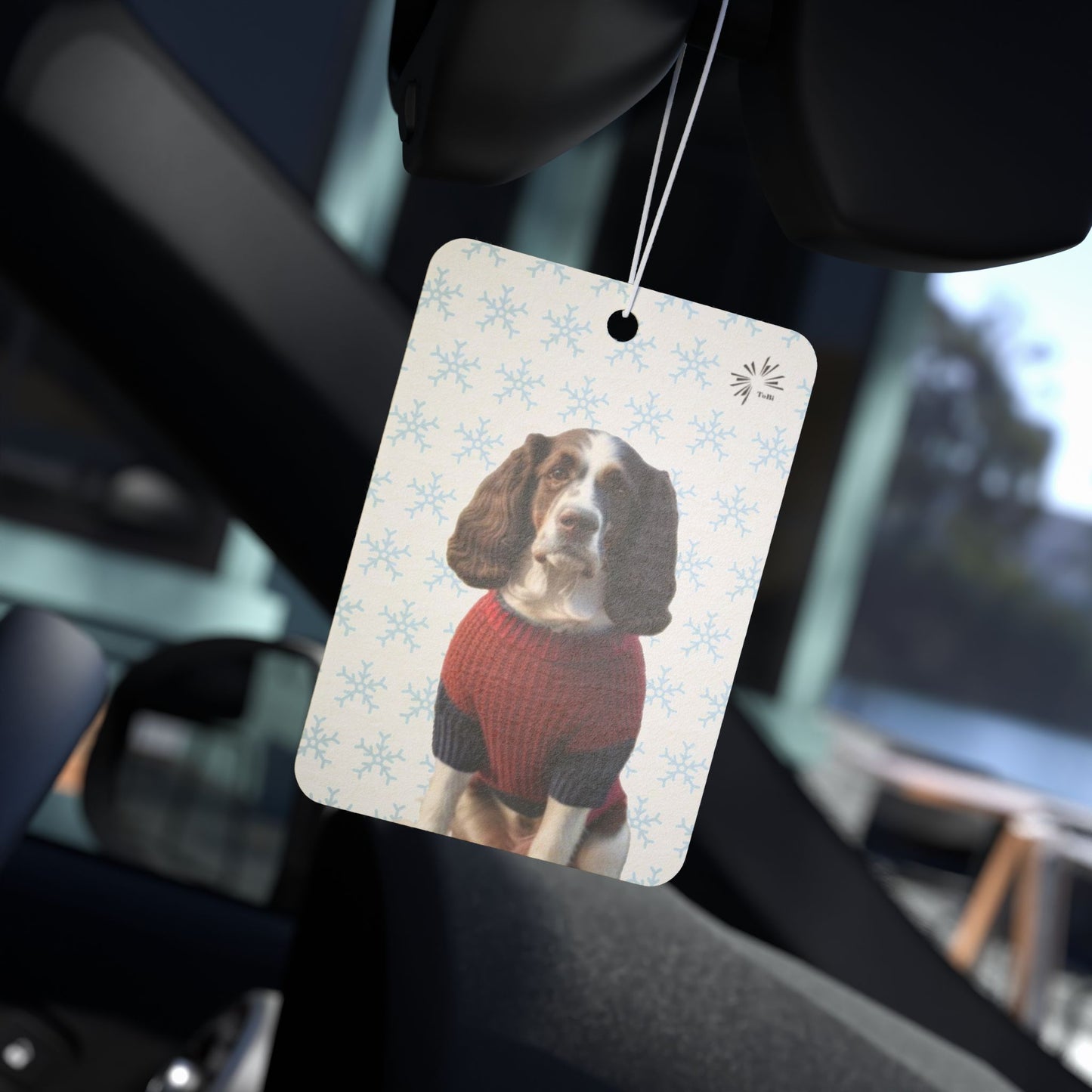 Sweater Dog Car Air Freshener | Cute Springer Spaniel Car Décor by TokyoBill
