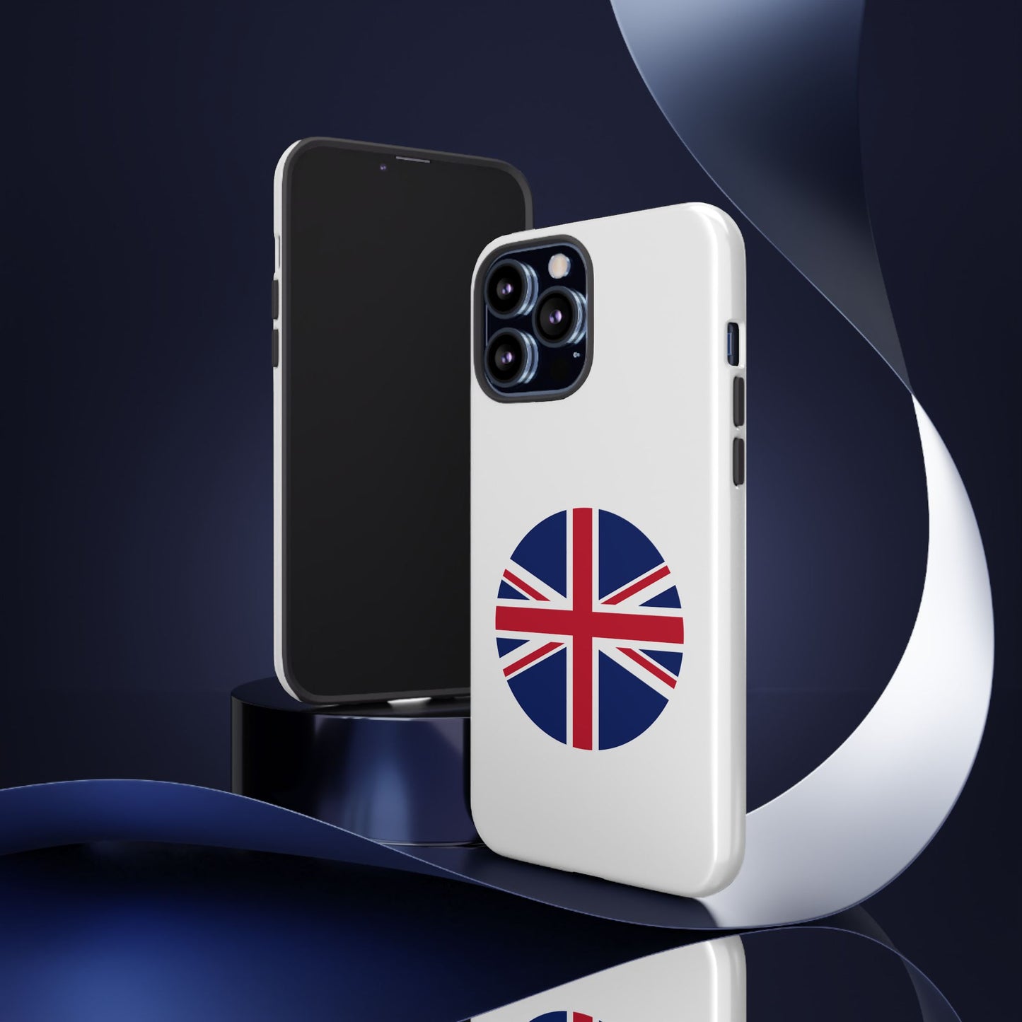 Circular UK Flag iPhone Case (Tough Case model series 13) by TokyoBill