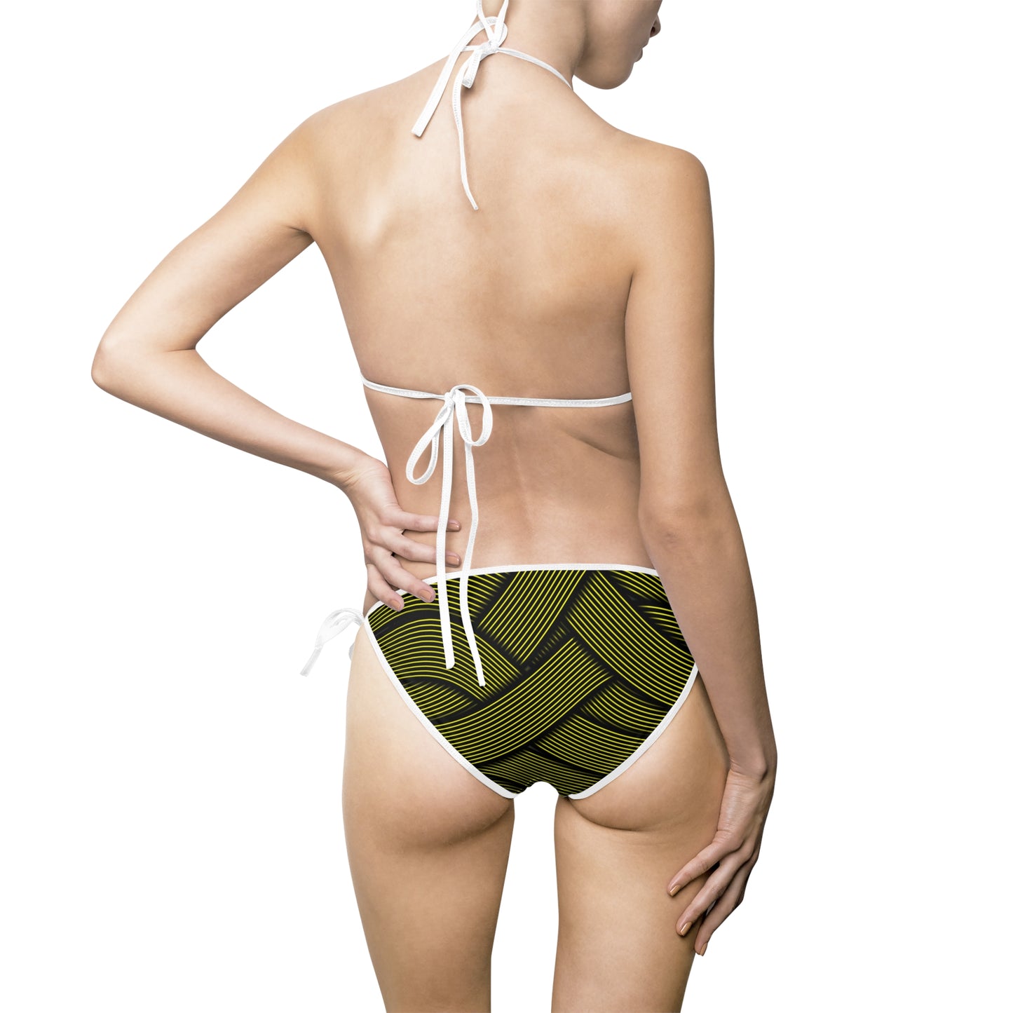 Gold Patterned Bikini, Women's Summer Swimwear by TokyoBill