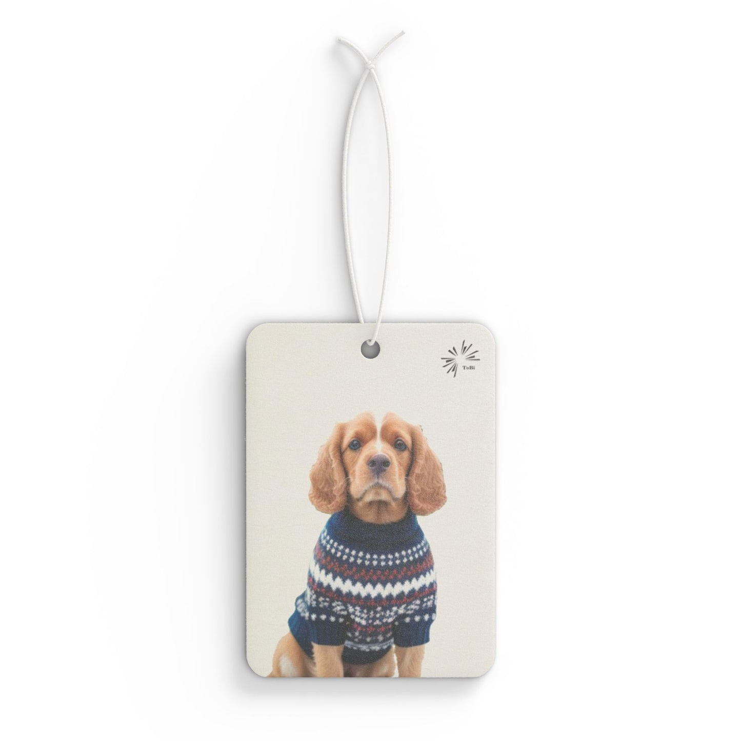 Sweater Dog Car Air Freshener, Cute Cocker Spaniel Car Fragrance, by TokyoBill