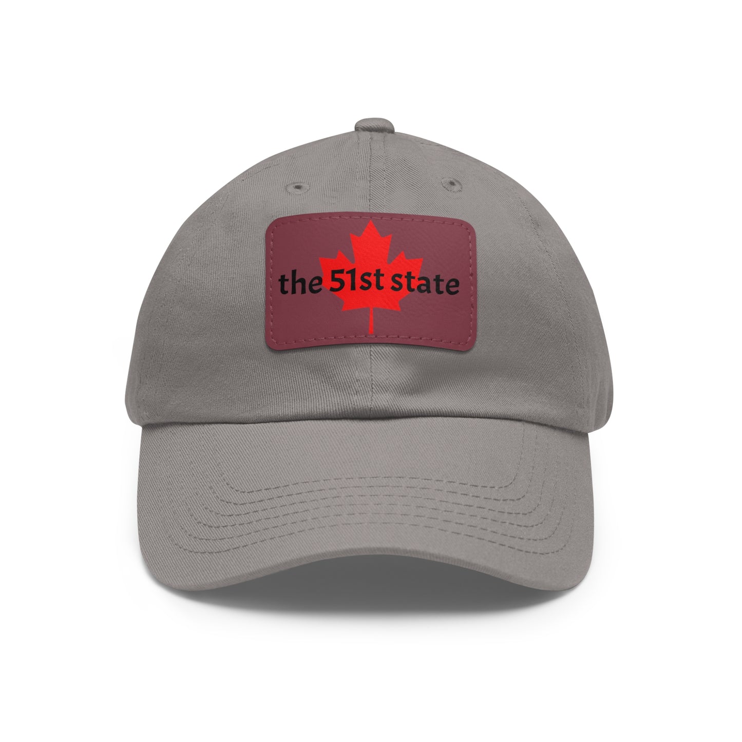 "the 51st state" -- Original Leather Patch Dad Hat by TokyoBill