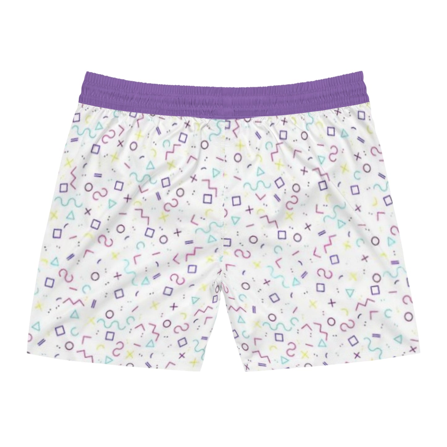 Colorful AOP Swim Shorts, Men's Beachwear, Summer Vacation Swimwear by TokyoBill