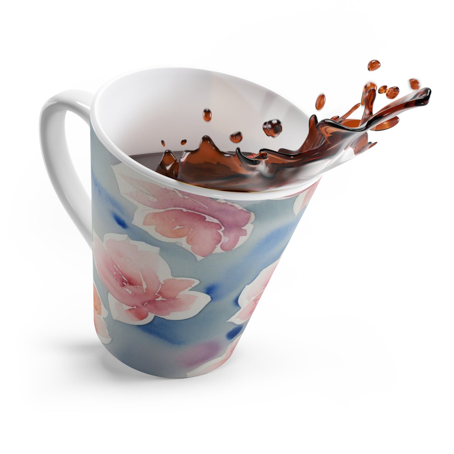 Elegant Floral Latte Mug - Ideal for Tea Lovers, by TokyoBill