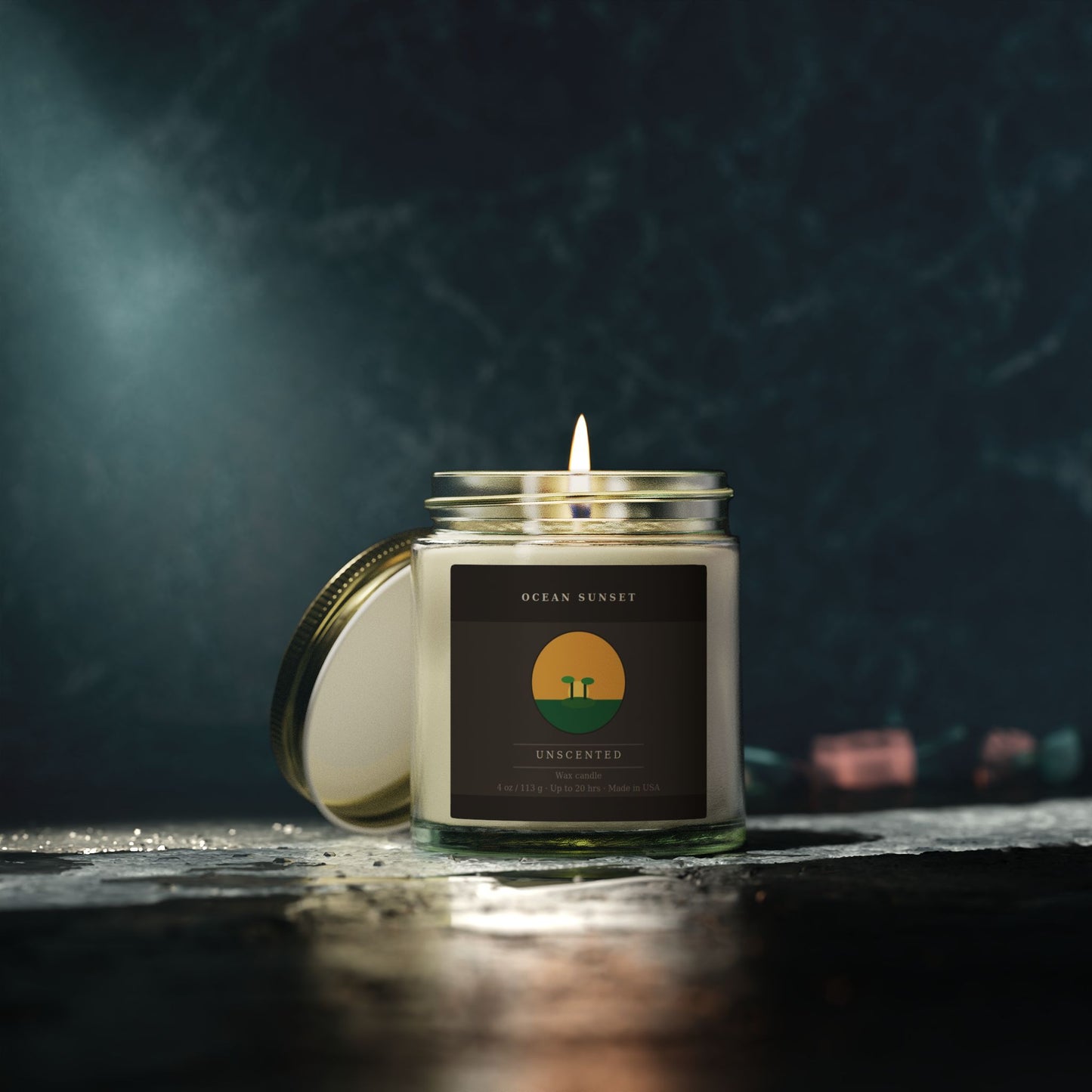 Ocean Sunset | Unscented Candle | Hand-Poured in USA