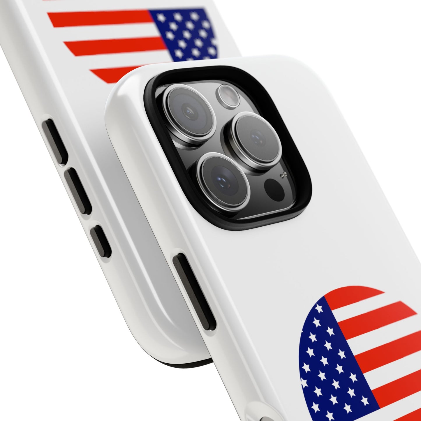 Circular USA Flag iPhone Case (Tough Case model series 16) by TokyoBill