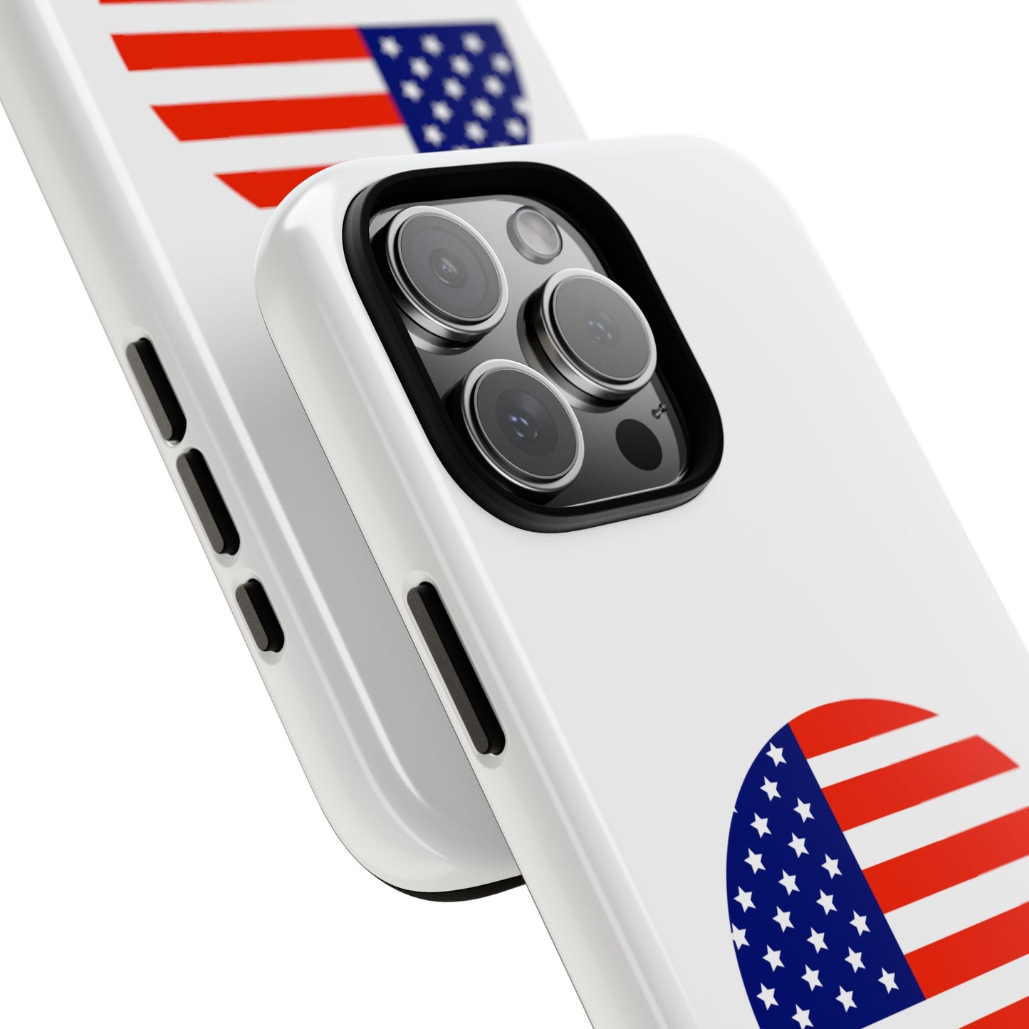 Circular USA Flag iPhone Case (Tough Case model series 16) by TokyoBill