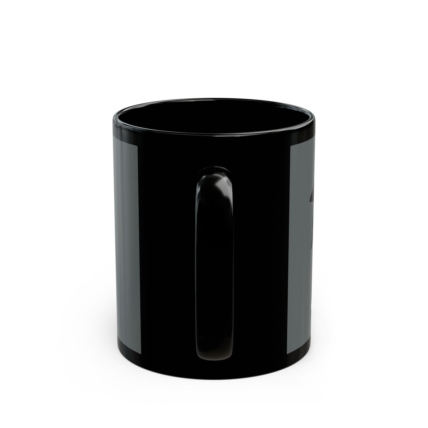 Gray on Black Mug (11oz) 'Ninja' kanji, Coffee Mug by TokyoBill