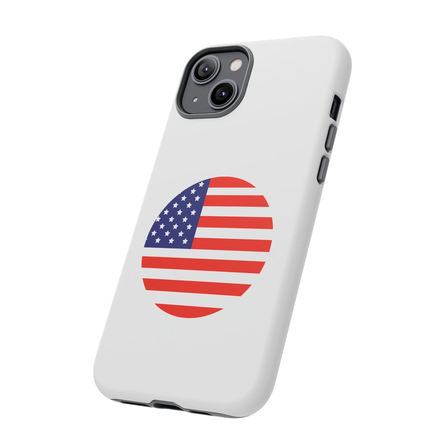 Circular USA Flag iPhone Case (Tough Case model series 14) by TokyoBill