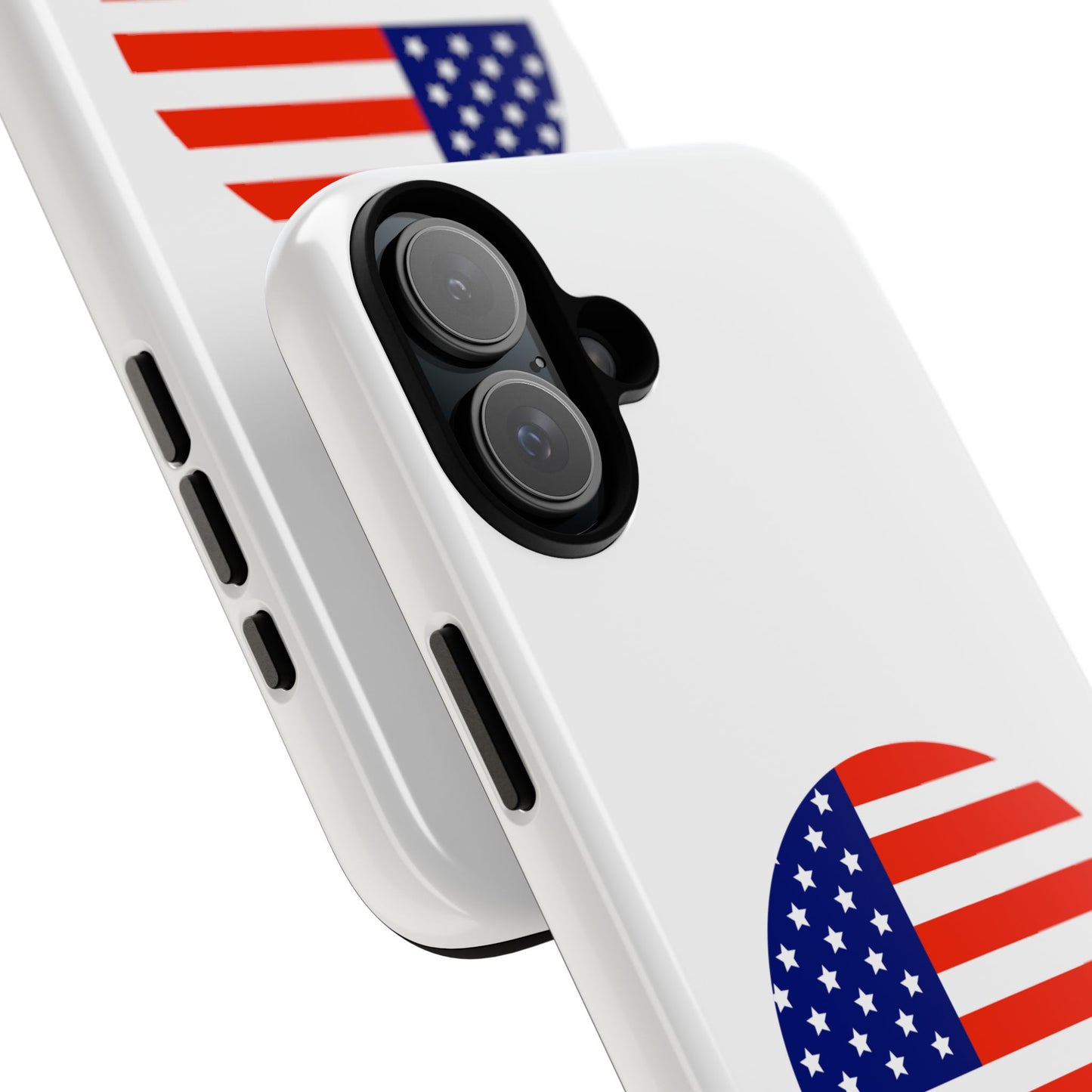 Circular USA Flag iPhone Case (Tough Case model series 16) by TokyoBill