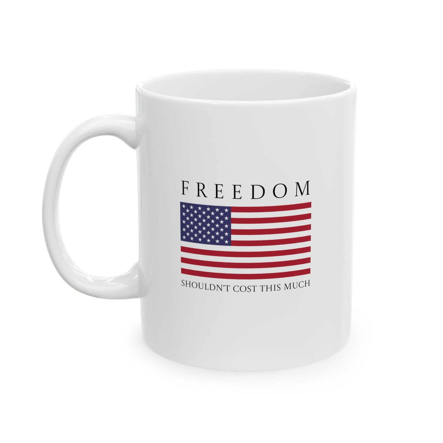 Charlie Kirk 11 oz Ceramic Mug, American Flag Coffee Cup, by TokyoBill