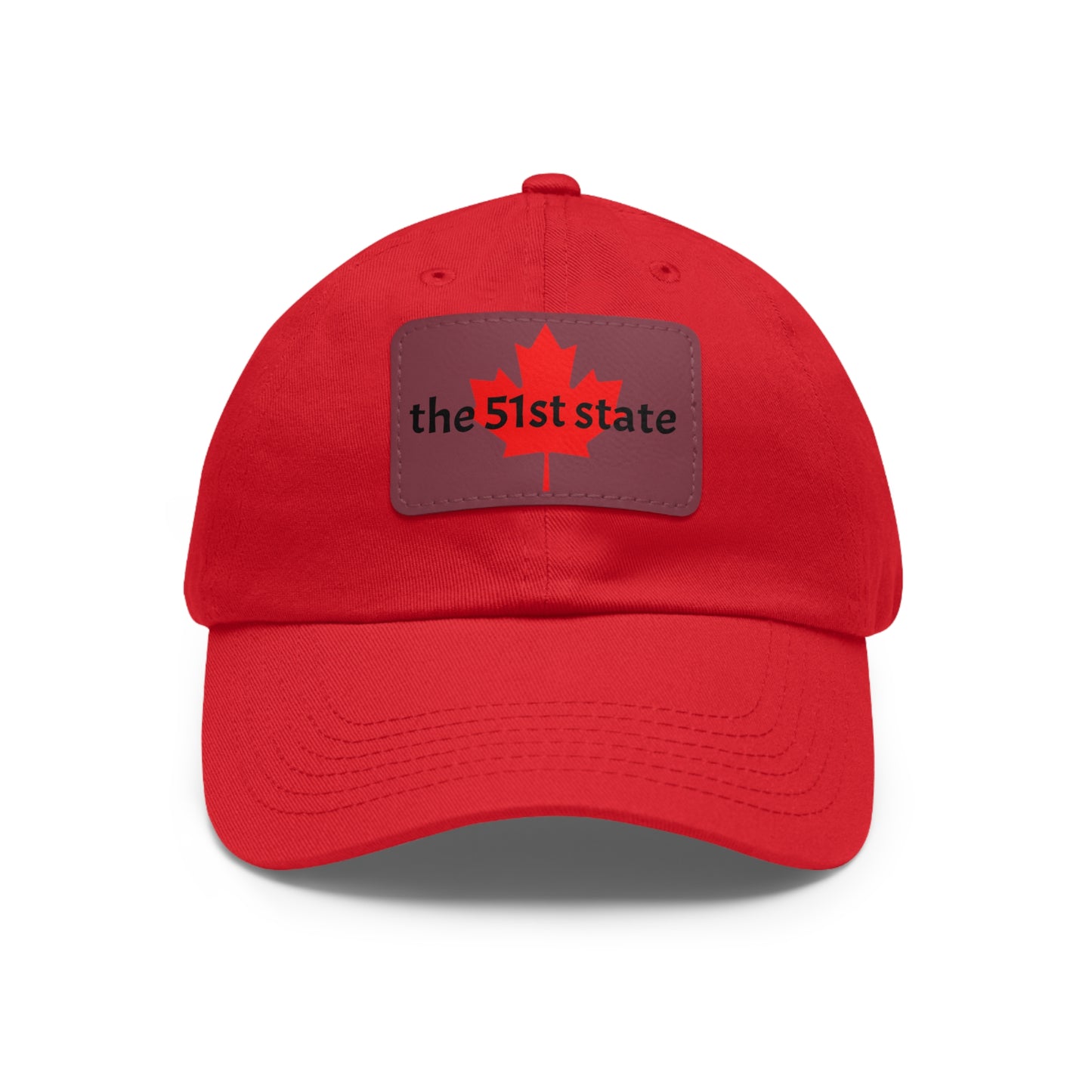 "the 51st state" -- Original Leather Patch Dad Hat by TokyoBill