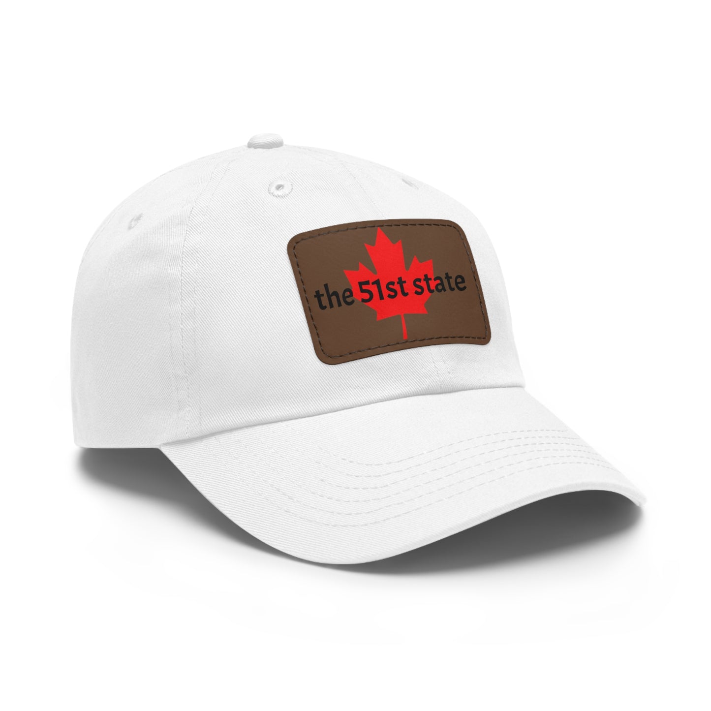 "the 51st state" -- Original Leather Patch Dad Hat by TokyoBill