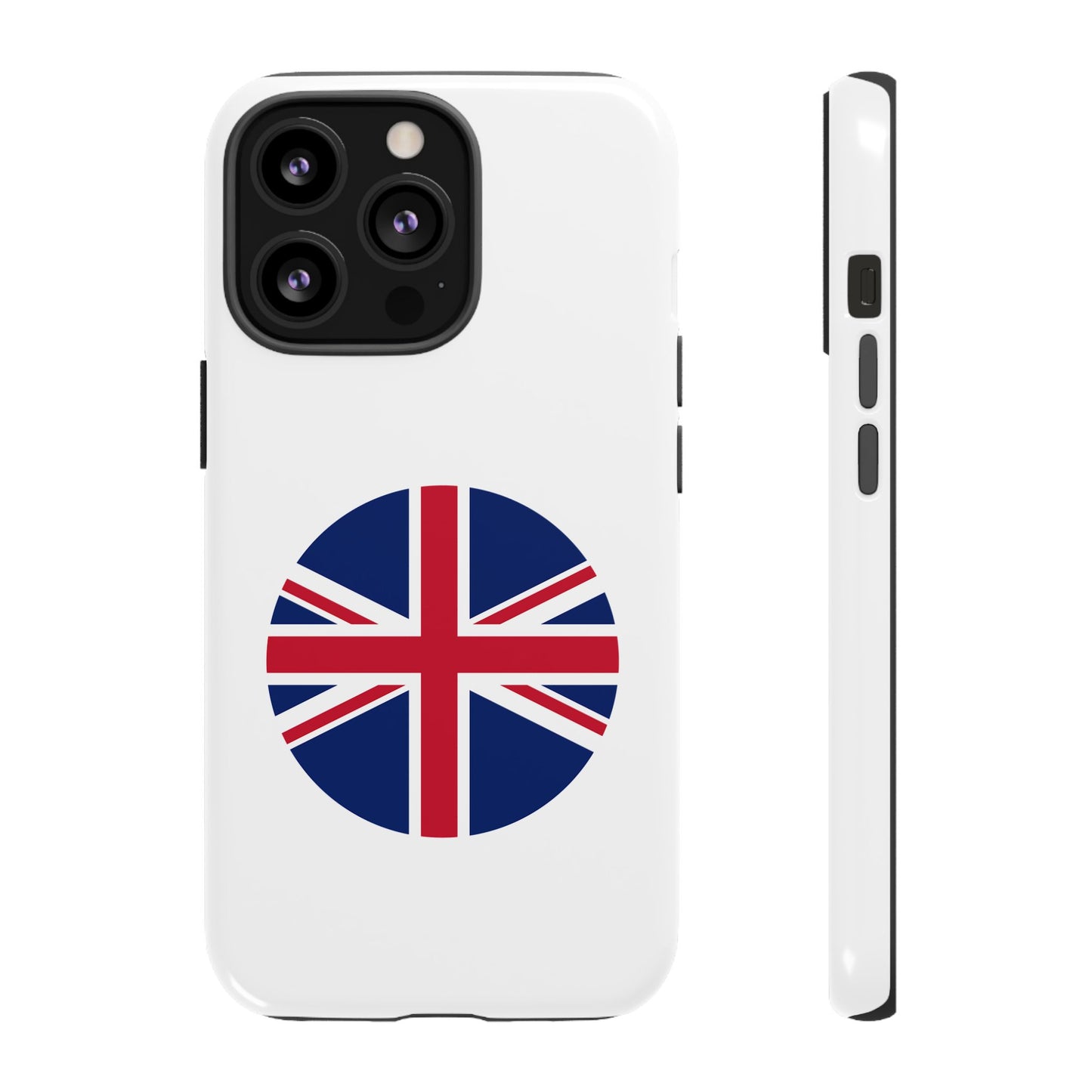 Circular UK Flag iPhone Case (Tough Case model series 13) by TokyoBill