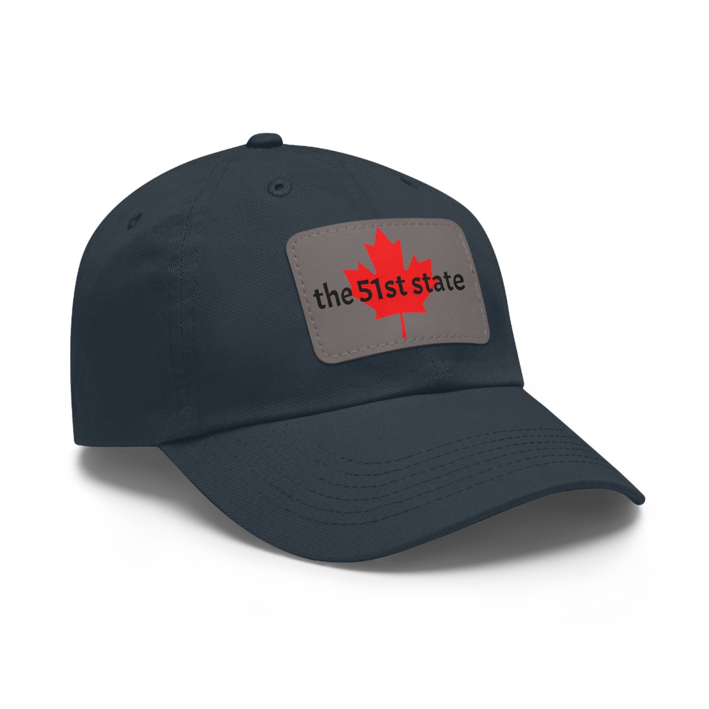 "the 51st state" -- Original Leather Patch Dad Hat by TokyoBill