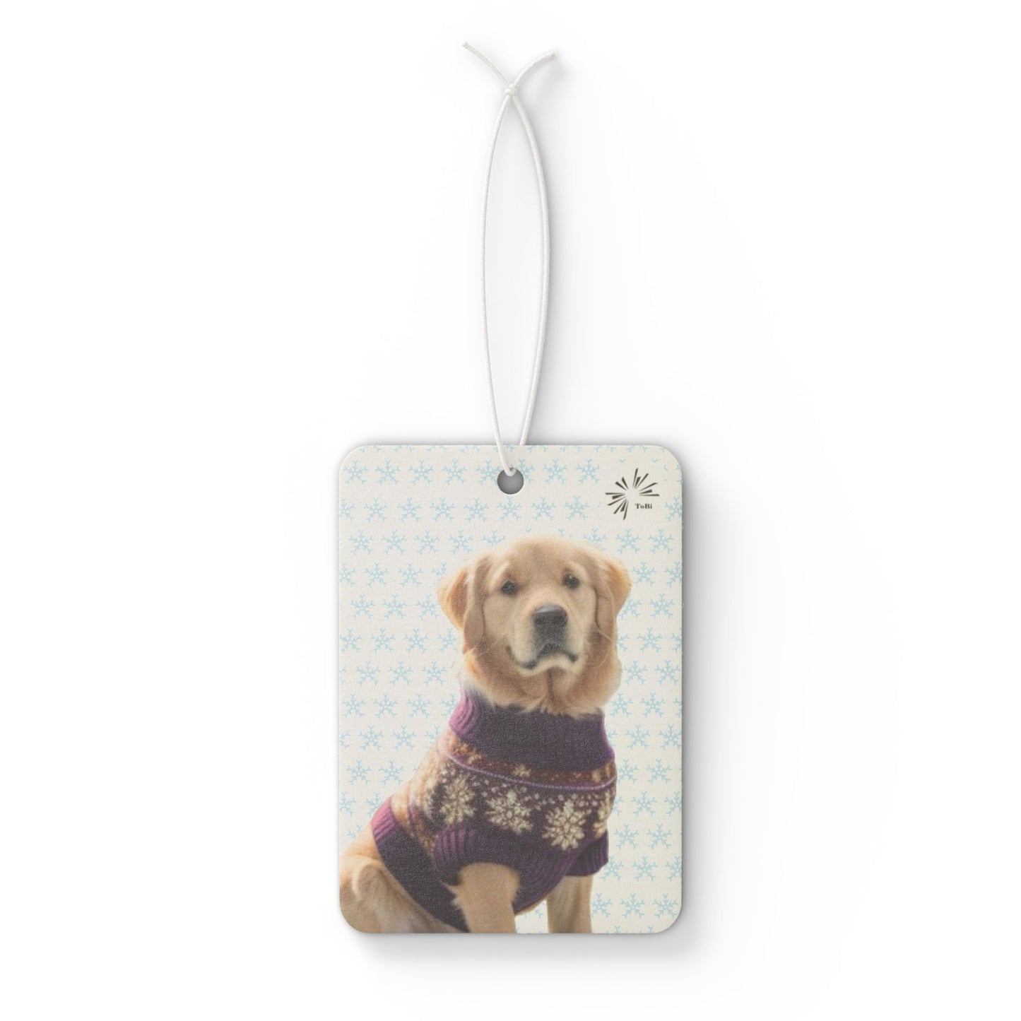 Sweater Dog Car Air Freshener, Cute Golden Retriever Car Fragrance, by TokyoBill