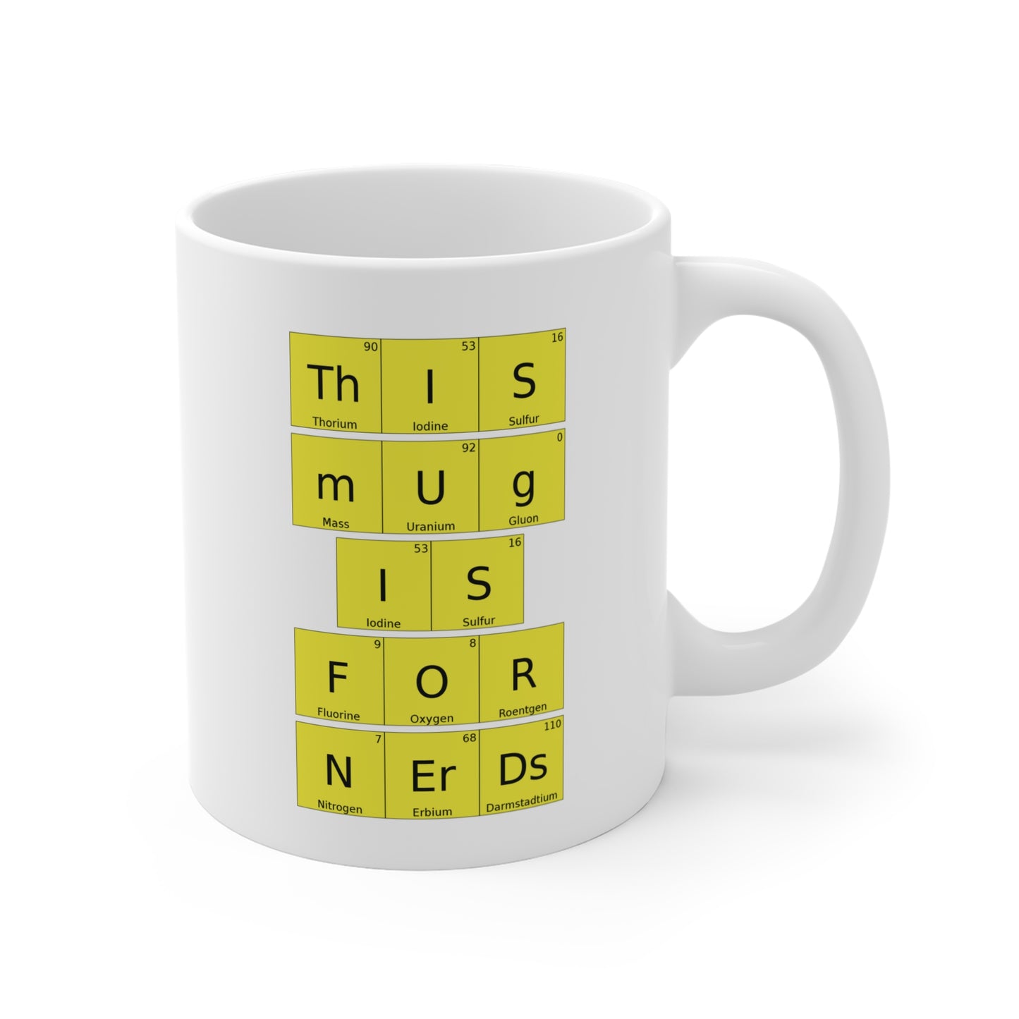 Chemistry & Physics Coffee Cup | Scientific Symbols Mug for Nerds, by TokyoBill