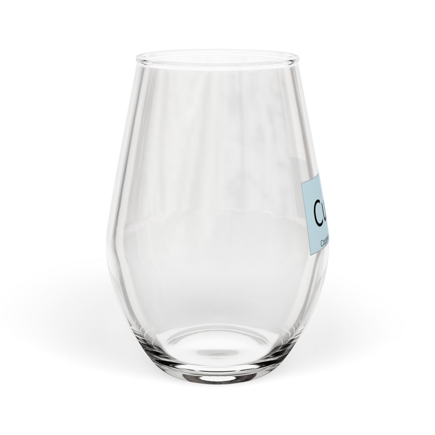 CuTe Copper-Tellurium Periodic Table Chemistry 11.75oz Wine Glass, by TokyoBill