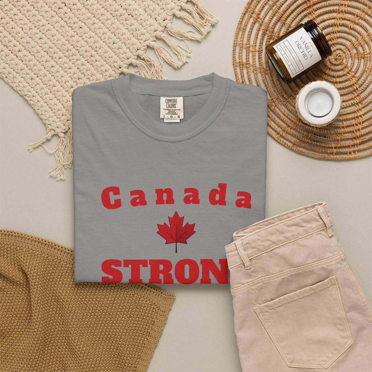 Canada STRONG, Unisex Garment-Dyed T-shirt, Freedom Tee by TokyoBill