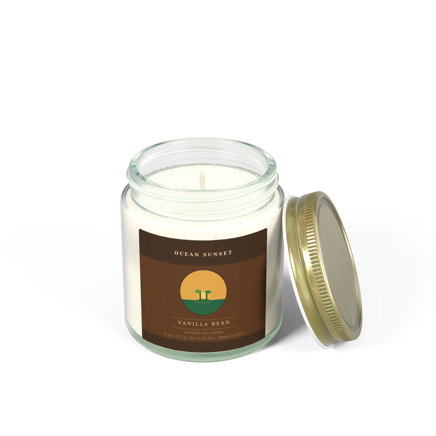 Ocean Sunset | Vanilla Bean Scented Candle | Hand-Poured in USA