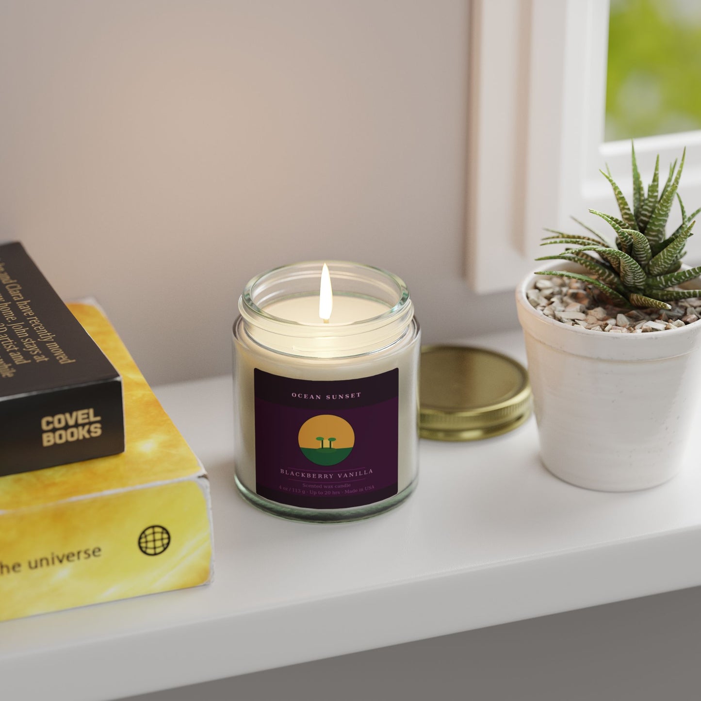 Ocean Sunset | Blackberry Vanilla Scented Candle | Hand-Poured in USA