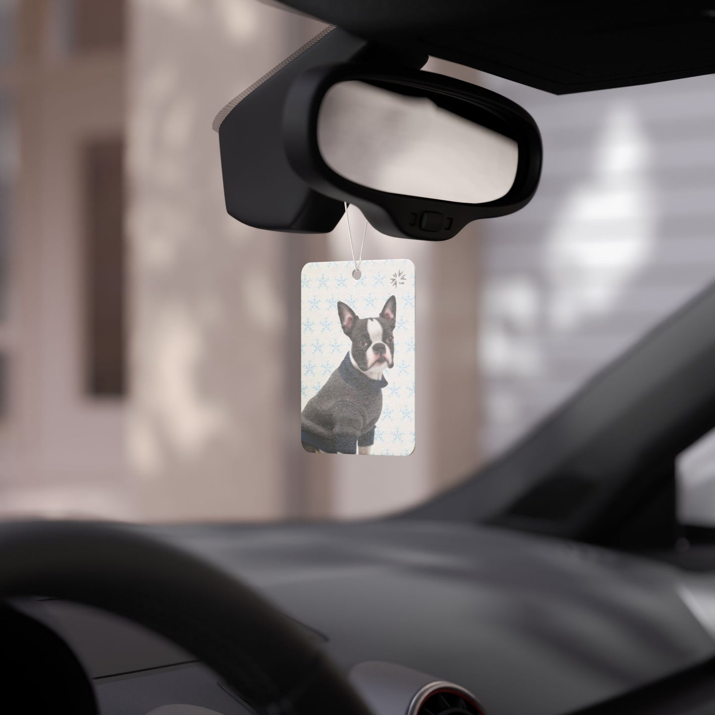 Sweater Dog Car Air Freshener | Cute Boston Terrier Car Décor by TokyoBill