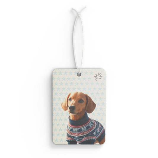 Sweater Dog Car Air Freshener, Cute Dachshund Car Fragrance, by TokyoBill