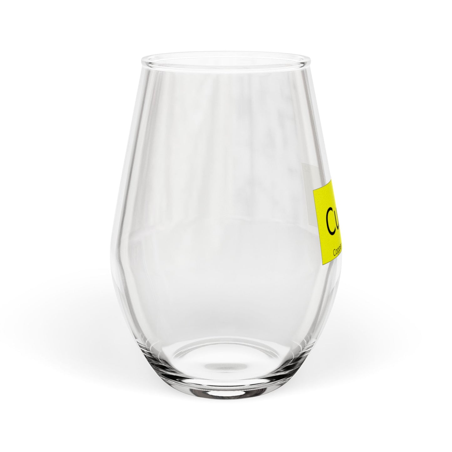 CuTe Copper-Tellurium Periodic Table Chemistry 11.75oz Wine Glass, by TokyoBill