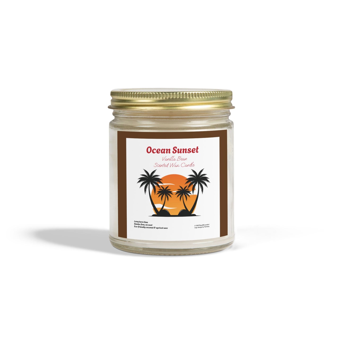 Ocean Sunset Blackberry Vanilla scented wax candles (4oz, 9oz), by TokyoBill