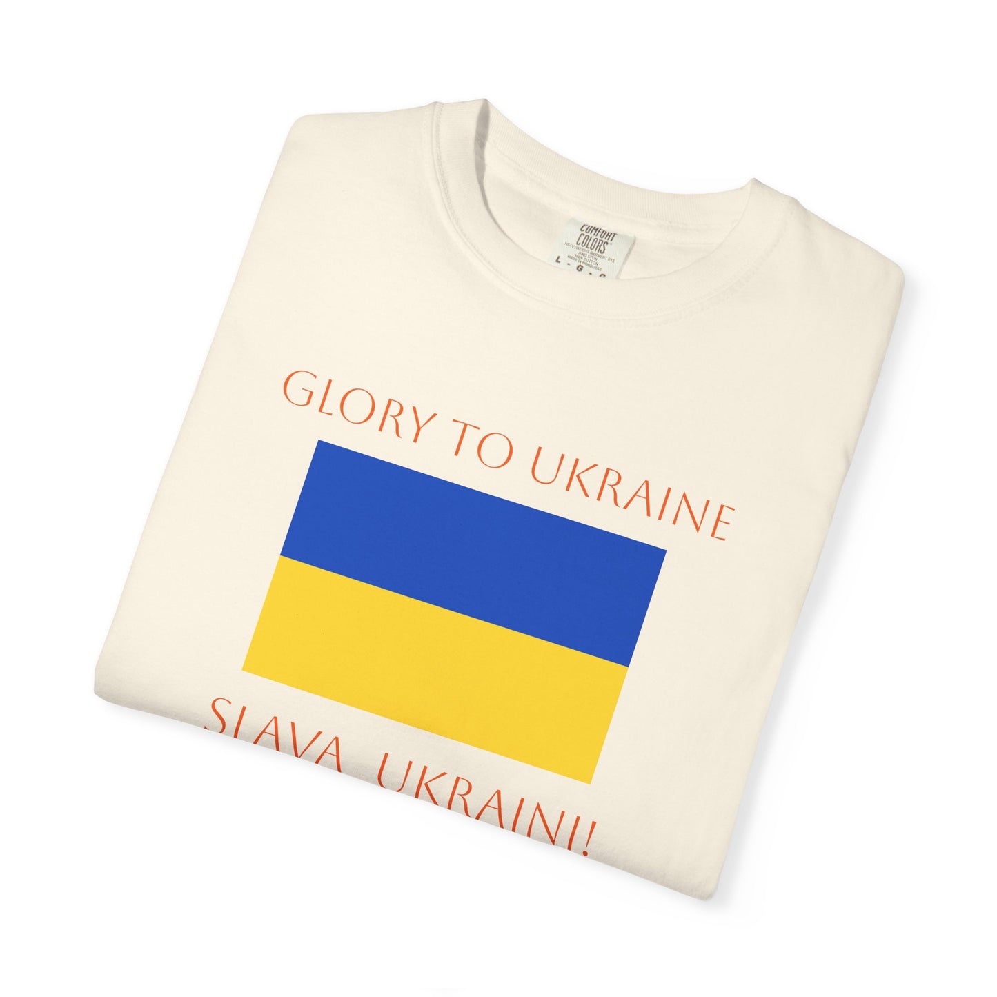 Glory to Ukraine/Slava Ukraini! Unisex Garment-Dyed T-shirt, support for freedom tee by TokyoBill
