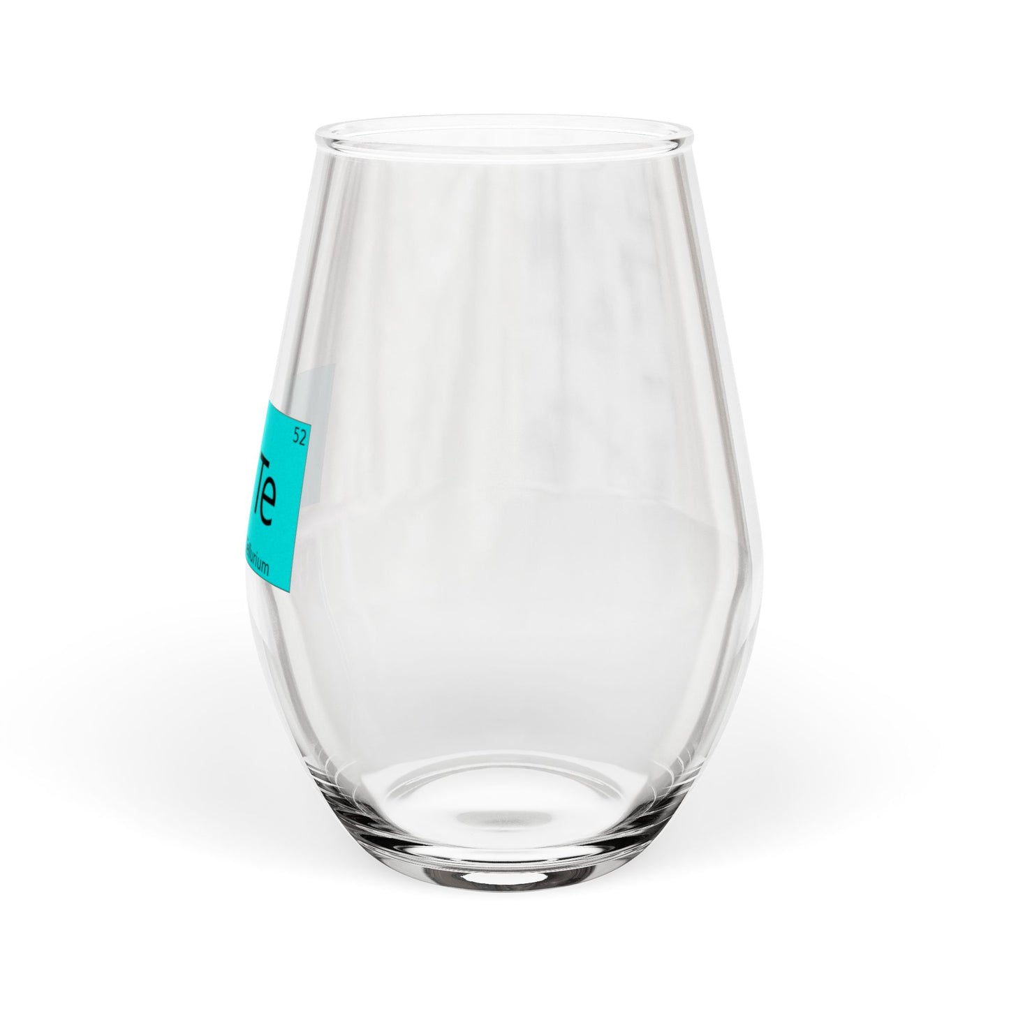 CuTe Copper-Tellurium Periodic Table Chemistry 11.75oz Wine Glass, by TokyoBill