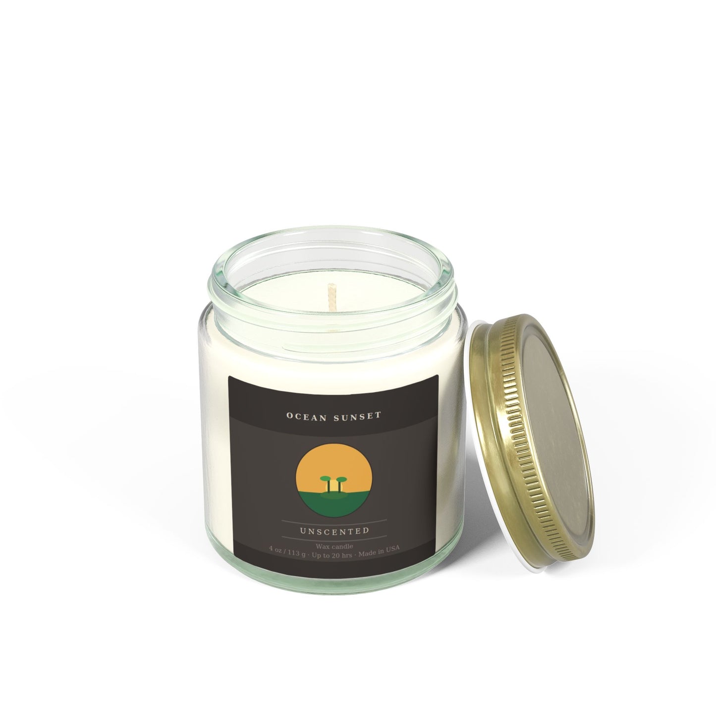 Ocean Sunset | Unscented Candle | Hand-Poured in USA