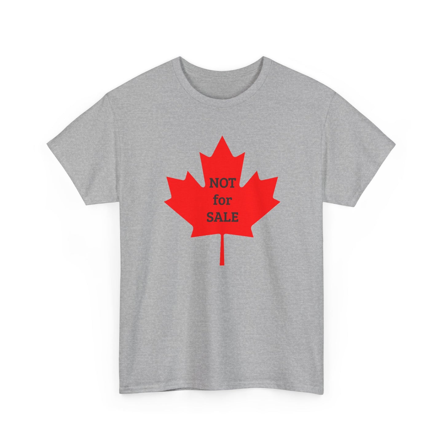 Canada Message of Independence on Maple Leaf --  Heavy Cotton Tee by TokyoBill