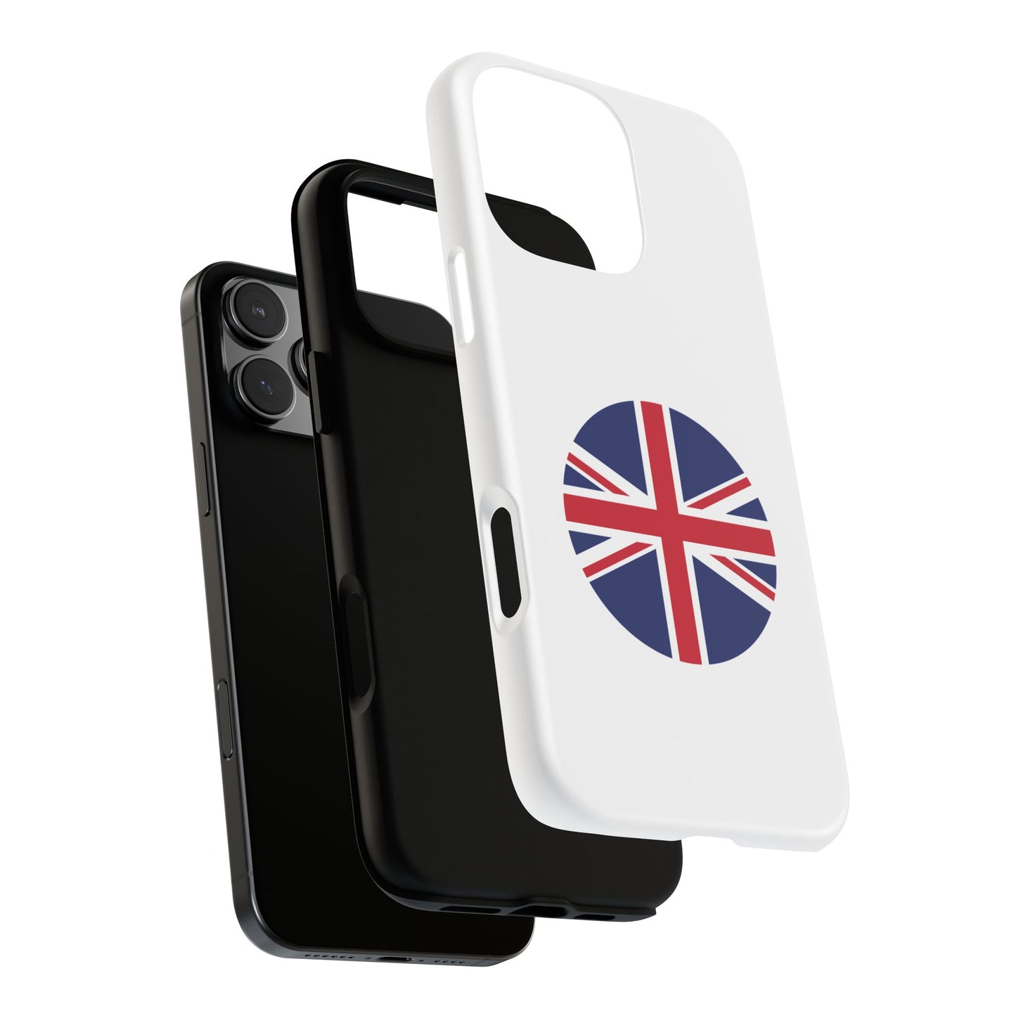 Circular UK Flag iPhone Case (Tough Case model series 16) by TokyoBill