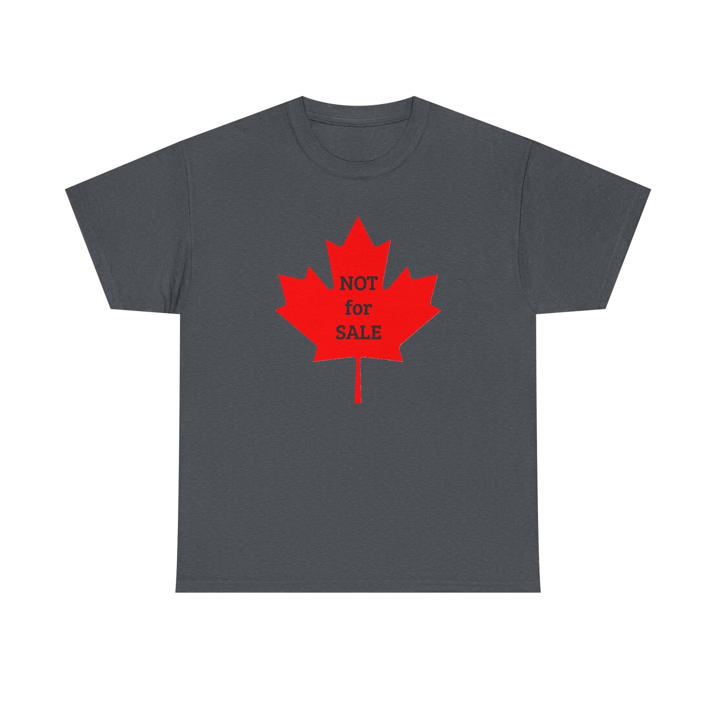 Canada Message of Independence on Maple Leaf --  Heavy Cotton Tee by TokyoBill
