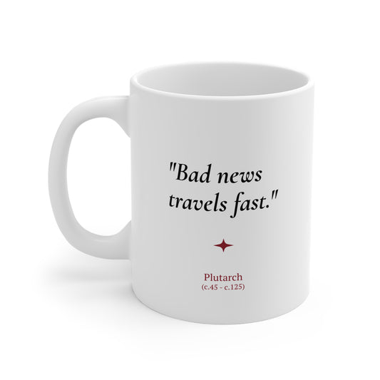 Plutarch Quote Coffee Mug | Ancient Wisdom Gift | 11oz Ceramic Mug