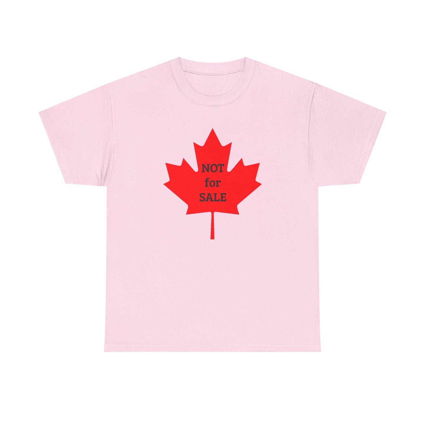 Canada Message of Independence on Maple Leaf --  Heavy Cotton Tee by TokyoBill
