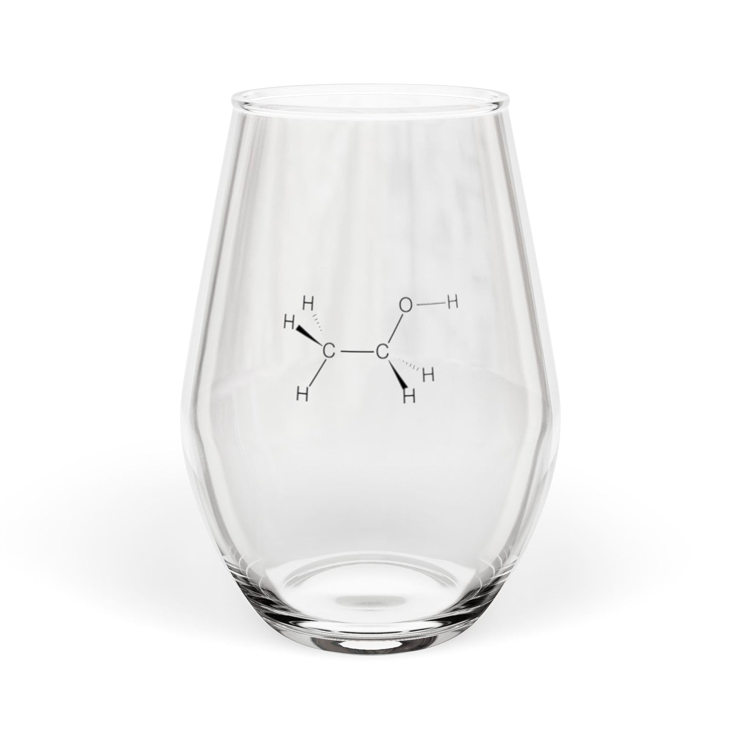 Molecule of Ethanol - 11.75oz Stemless Wine Glass by TokyoBill