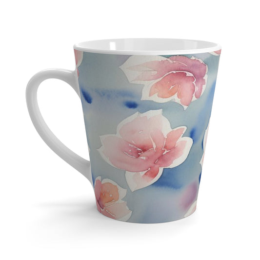 Elegant Floral Latte Mug - Ideal for Tea Lovers, by TokyoBill