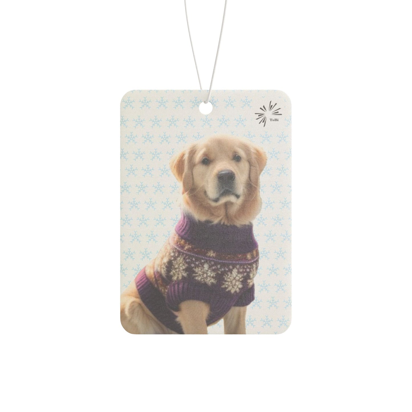 Sweater Dog Car Air Freshener, Cute Golden Retriever Car Fragrance, by TokyoBill