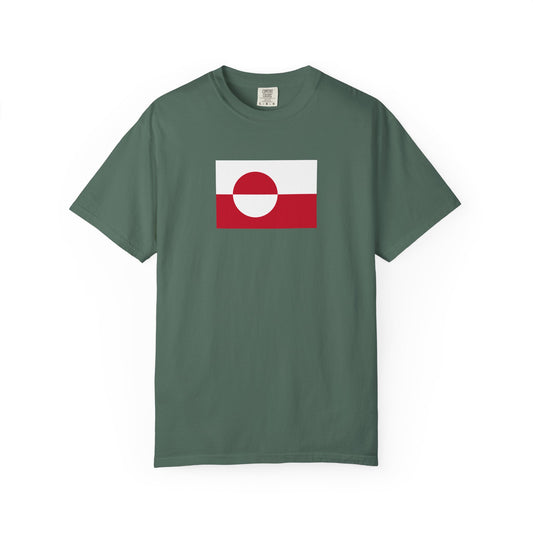 Greenland Flag, Unisex Garment-Dyed T-shirt, Freedom Tee by TokyoBill