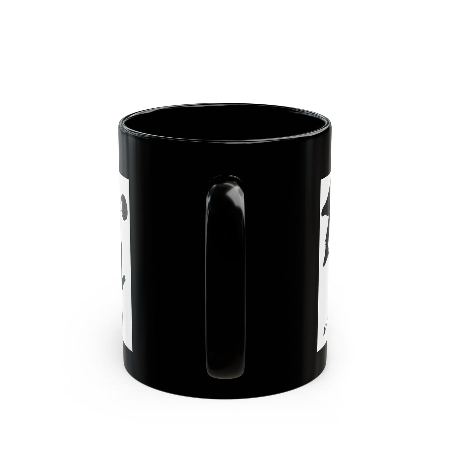 Black Mug (11oz) 'Ninja' kanji on white badge, Coffee Mug by TokyoBill