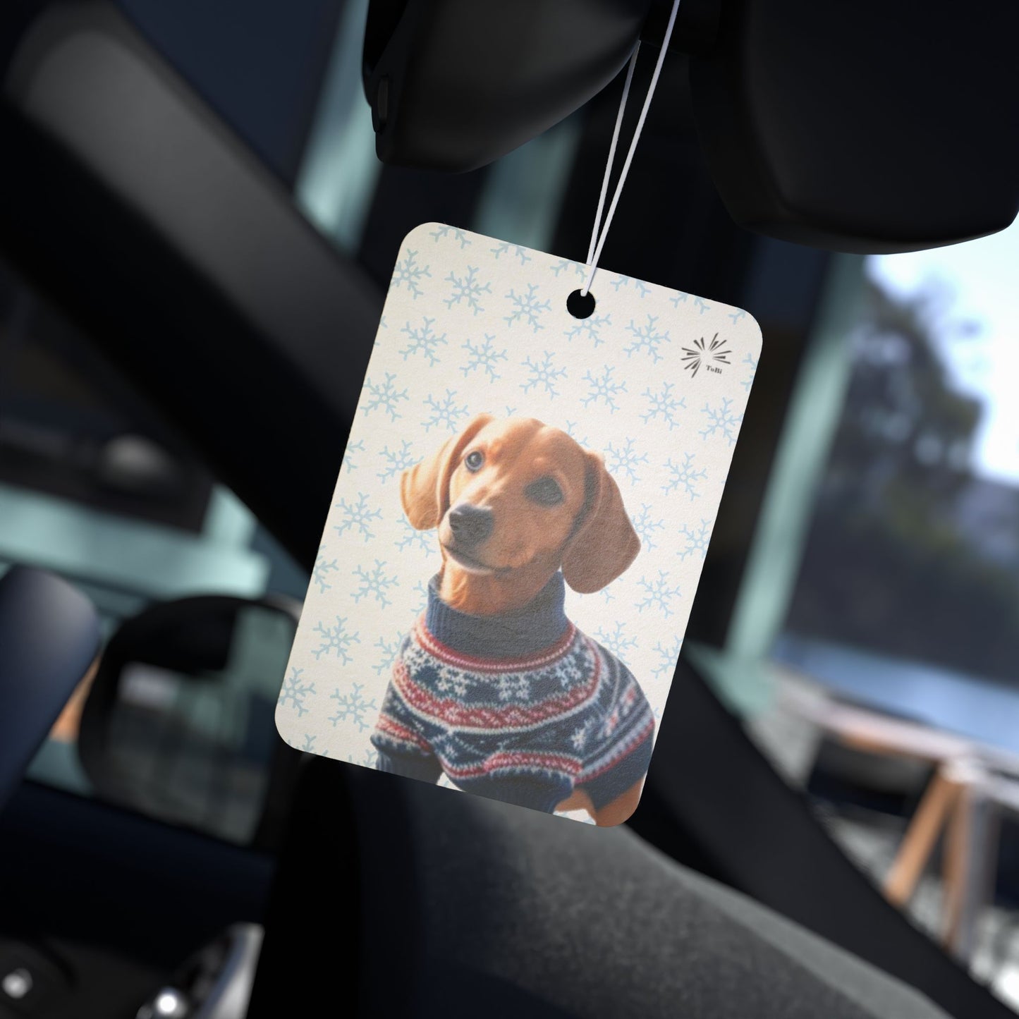 Sweater Dog Car Air Freshener | Cute Dachshund Car Décor by TokyoBill