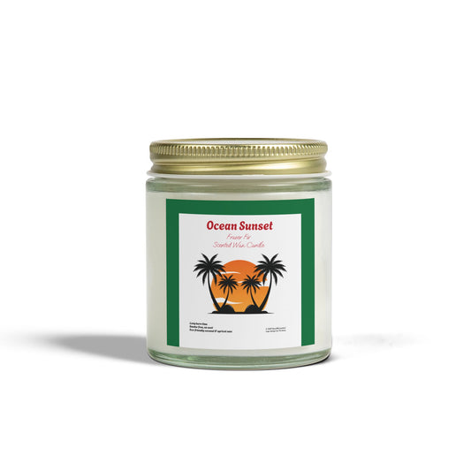 Ocean Sunset Fraser Fir scented wax candles (4oz, 9oz), by TokyoBill