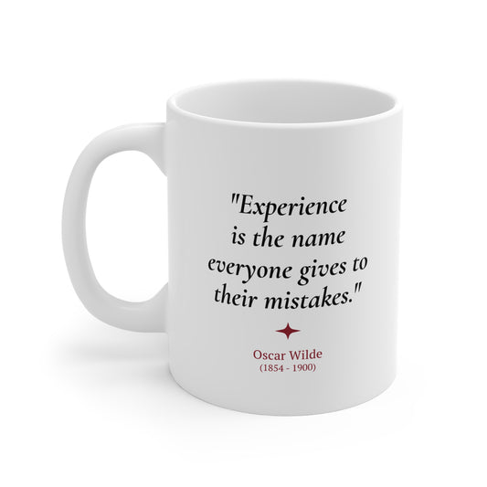 Oscar Wilde Quote Coffee Mug | Irish Wit Literary Gift | 11oz Ceramic Mug