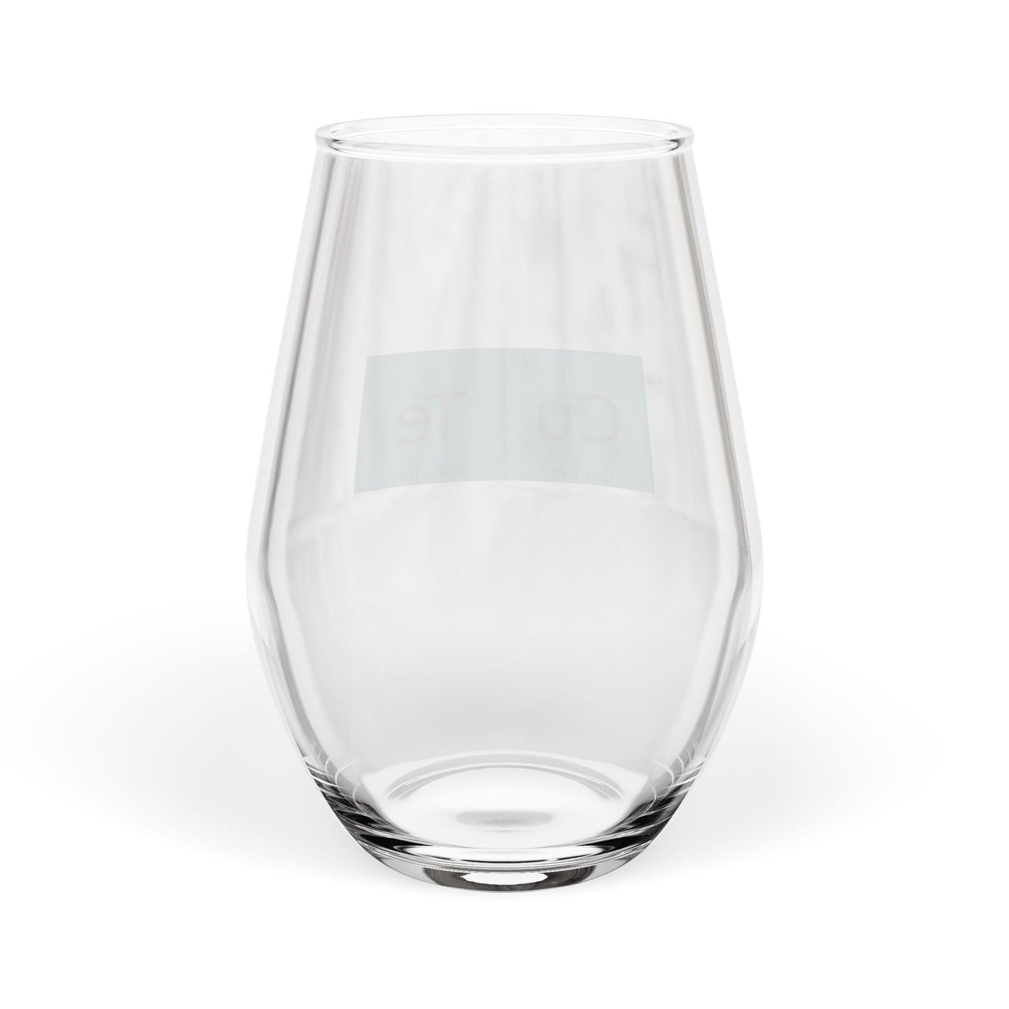CuTe Copper-Tellurium Periodic Table Chemistry 11.75oz Wine Glass, by TokyoBill
