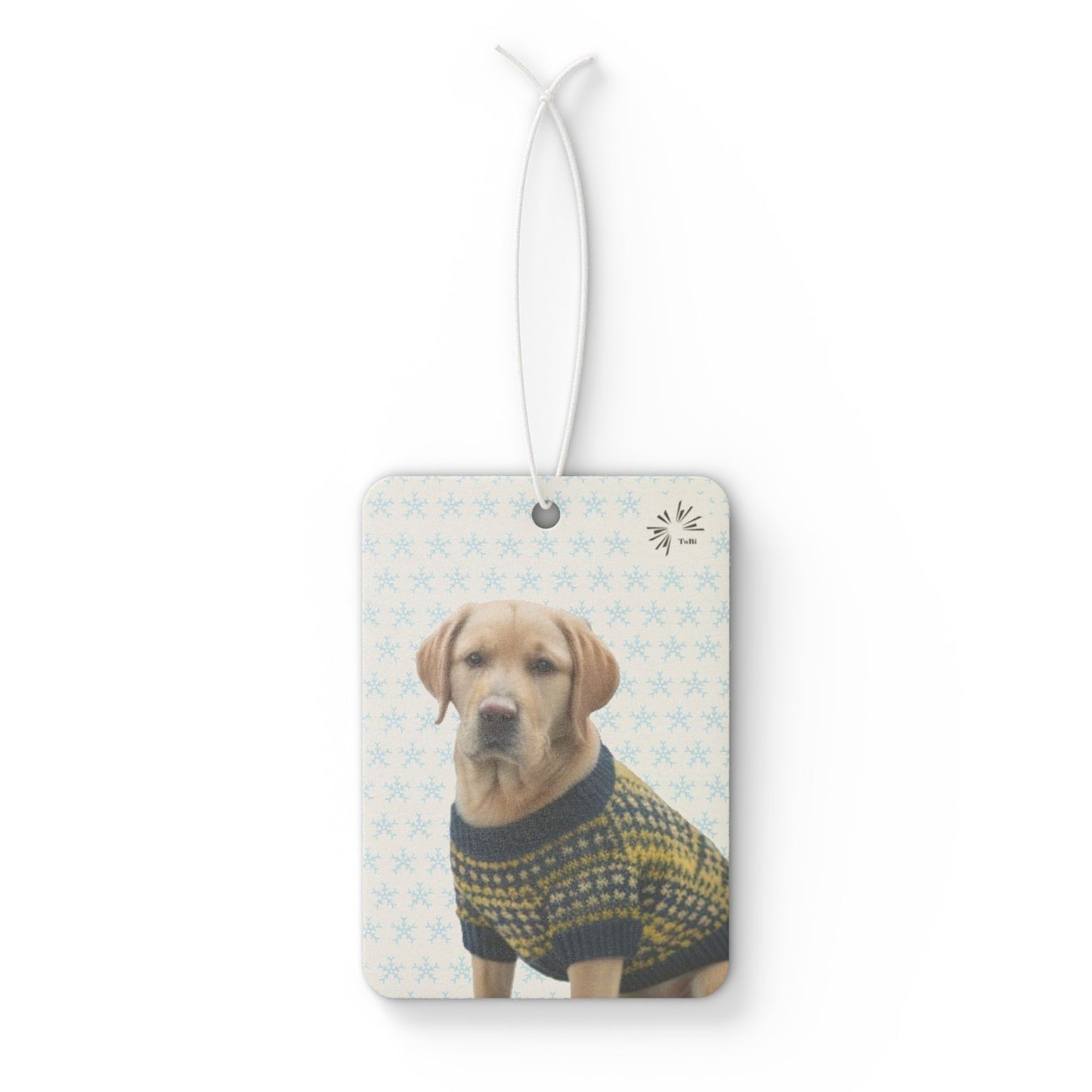 Sweater Dog Car Air Freshener, Cute Yellow Labrador Fragrance, by TokyoBill