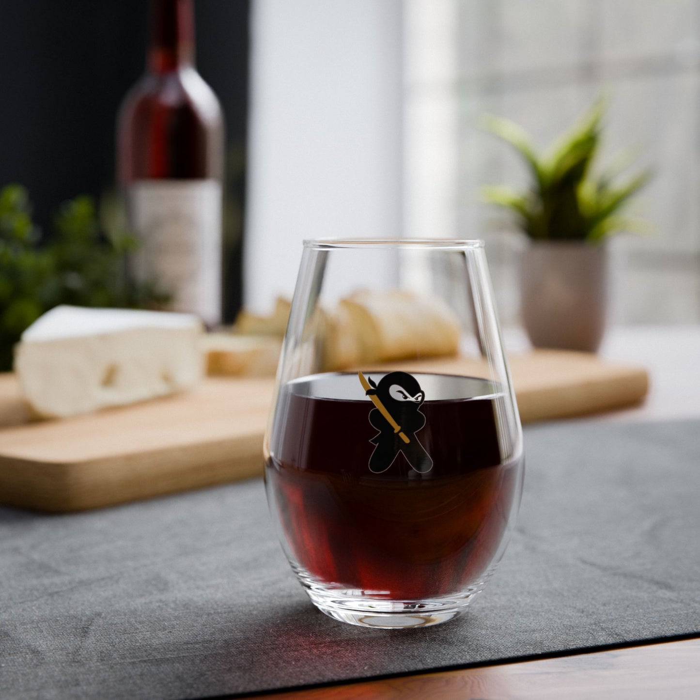 Ninja Stemless Wine Glass 11.75oz – Japan-Inspired Barware | Japanese Culture Gift | Wine Lover Gift